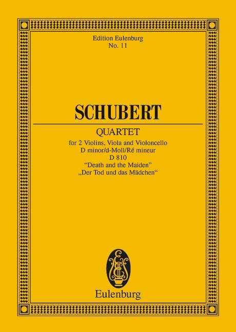 Schubert: String Quartet D minor Opus posth. D 810 (Study Score) published by Eulenburg